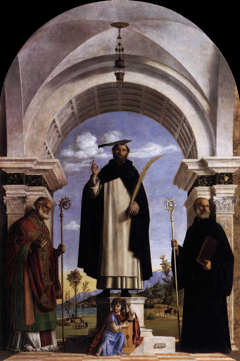 St Peter Martyr with Saints Nicholas and Benedict, Cima da Conegliano